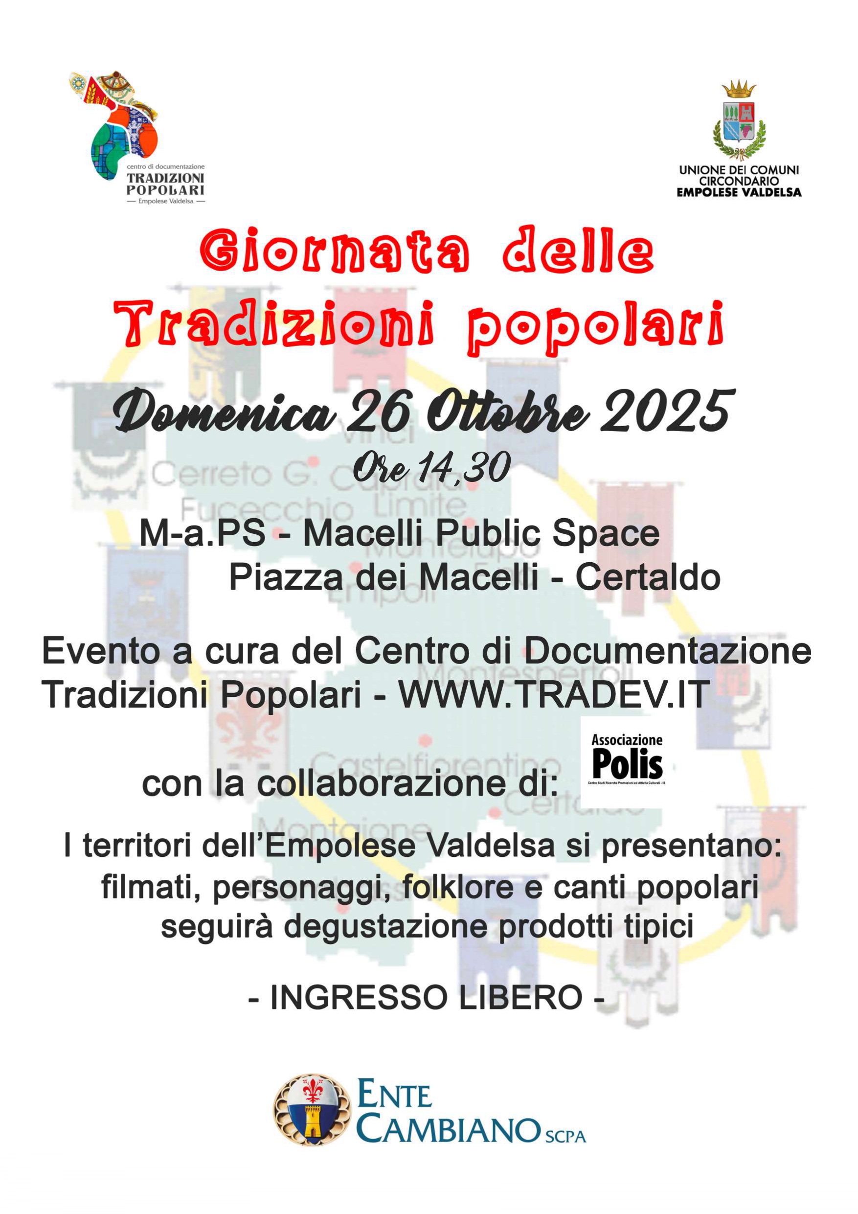 Giornata delle Tradizioni Popolari - CERTALDO - 26/10/2025