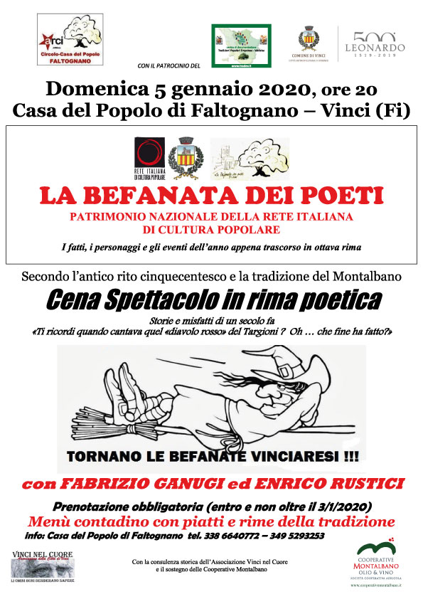 La Befanata dei Poeti, ritorna a Faltognano di Vinci............